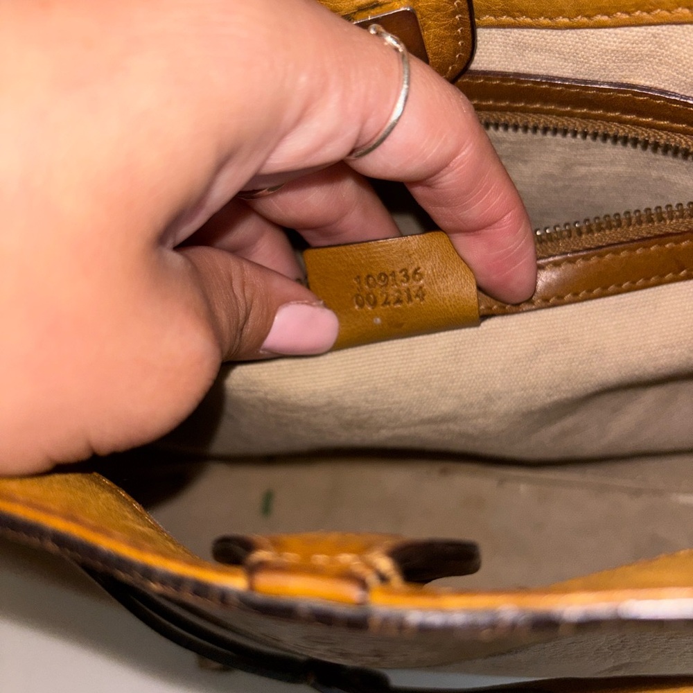 Gucci Bamboo Handle Leather Bag - Picture 11 of 16